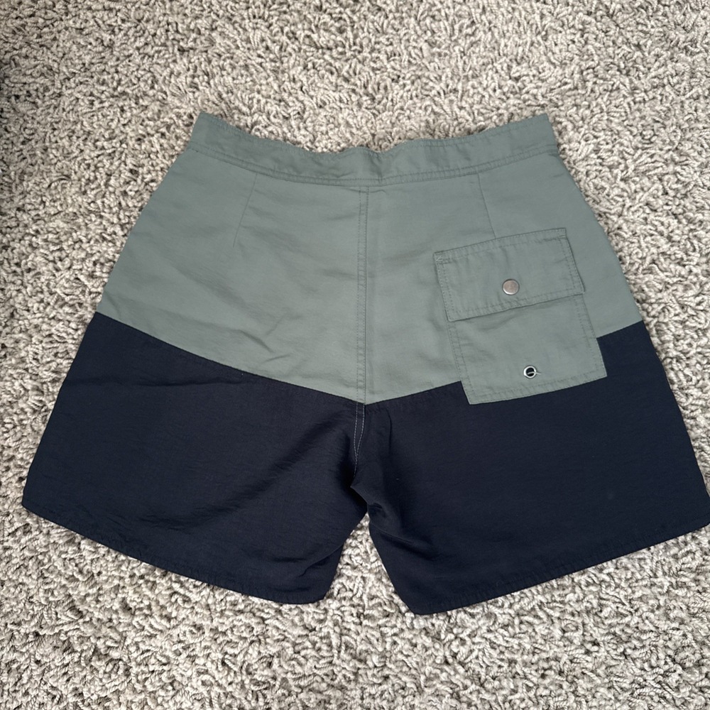 Saturdays Surf NYC Mens Colorblock Board Shorts Black Green Sz 28 Swim Trunks 5" - Picture 5 of 12